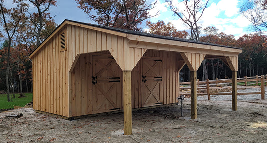 Shed-Row Horse Barn