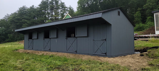 Shed-Row Horse Barn