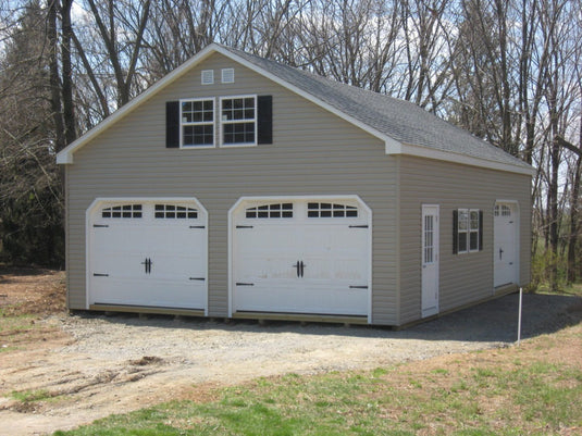 2 Story Double Wide A-Frame Garage