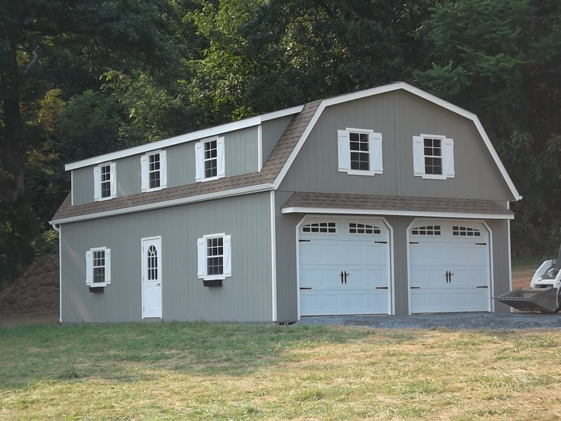 Load image into Gallery viewer, 2 Story Double Wide Gambrel Garage
