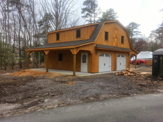 2 Story Double Wide Gambrel Garage