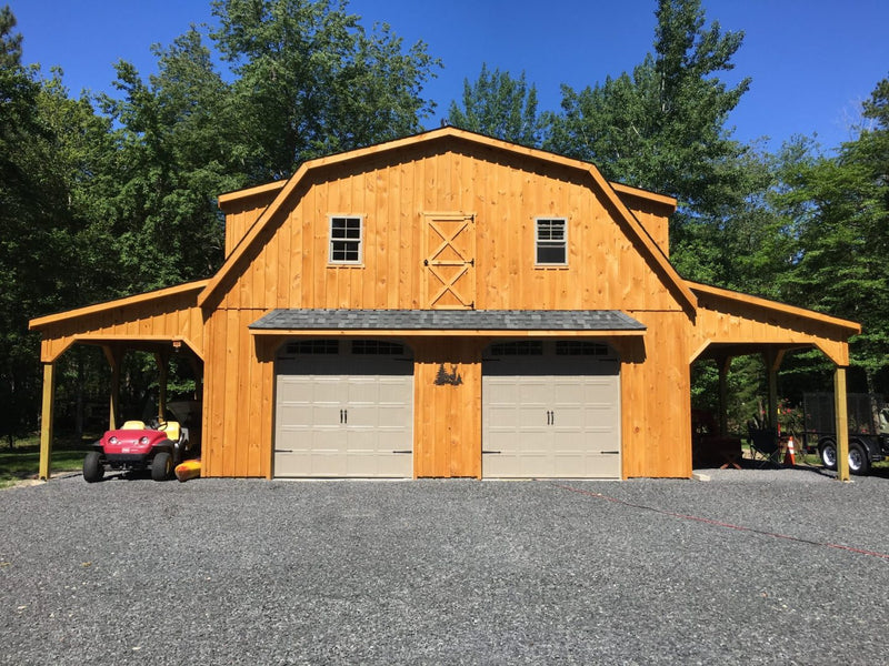 Load image into Gallery viewer, 2 Story Double Wide Gambrel Garage
