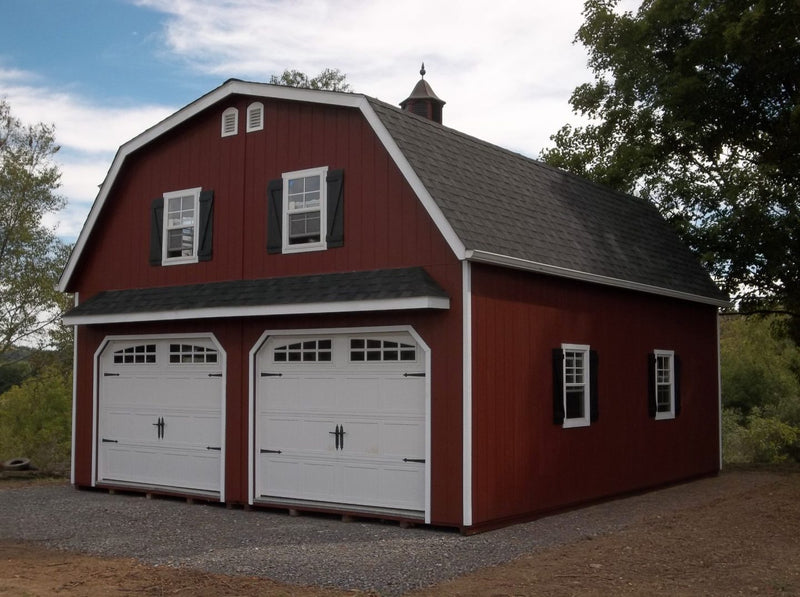 Load image into Gallery viewer, 2 Story Double Wide Gambrel Garage
