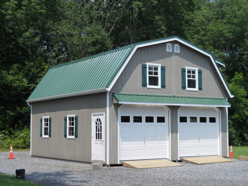 Load image into Gallery viewer, 2 Story Double Wide Gambrel Garage
