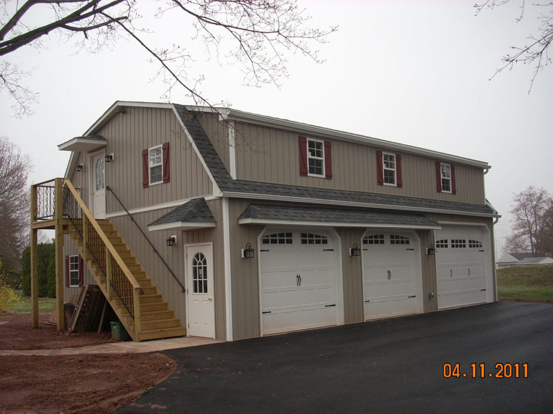 Load image into Gallery viewer, 2 Story Double Wide Gambrel Garage
