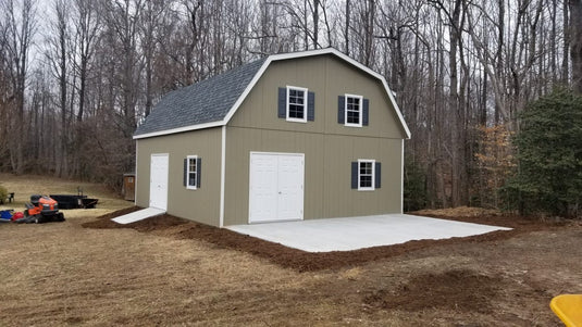 2 Story Double Wide Gambrel Garage