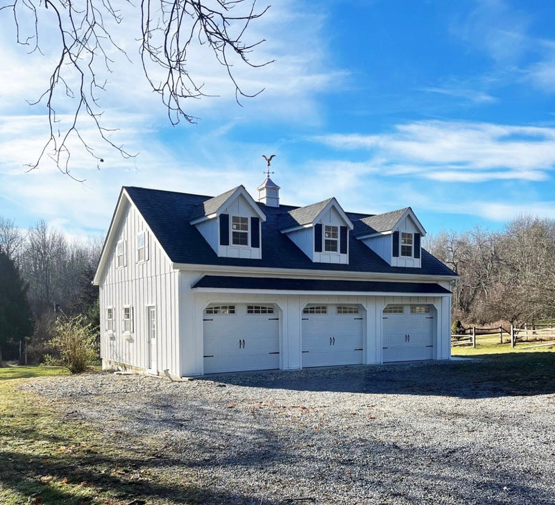 Load image into Gallery viewer, 2 Story Double Wide Carriage Garage
