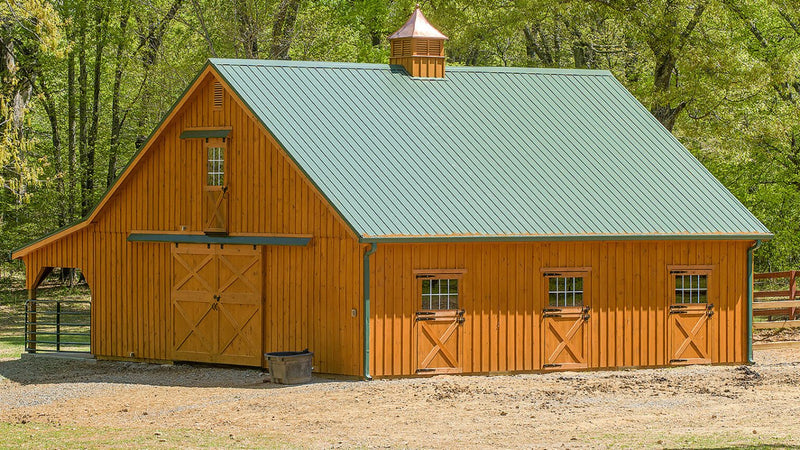 Load image into Gallery viewer, High Profile Center Aisle Horse Barn
