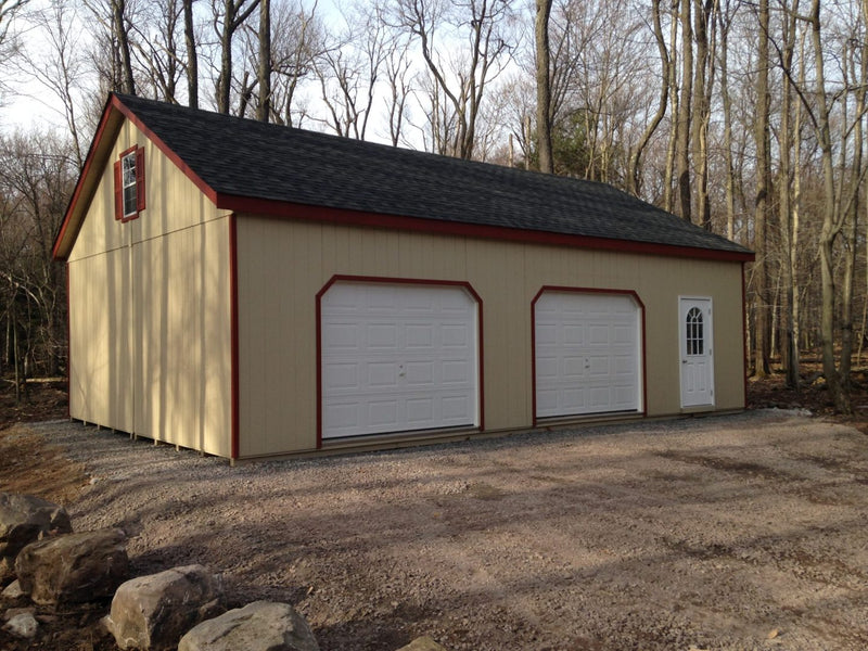 Double R Garage 7-Pitch Double Wide Garage – AmishCo