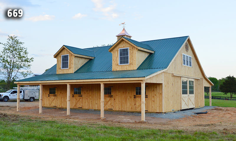 Load image into Gallery viewer, High Profile Center Aisle Horse Barn
