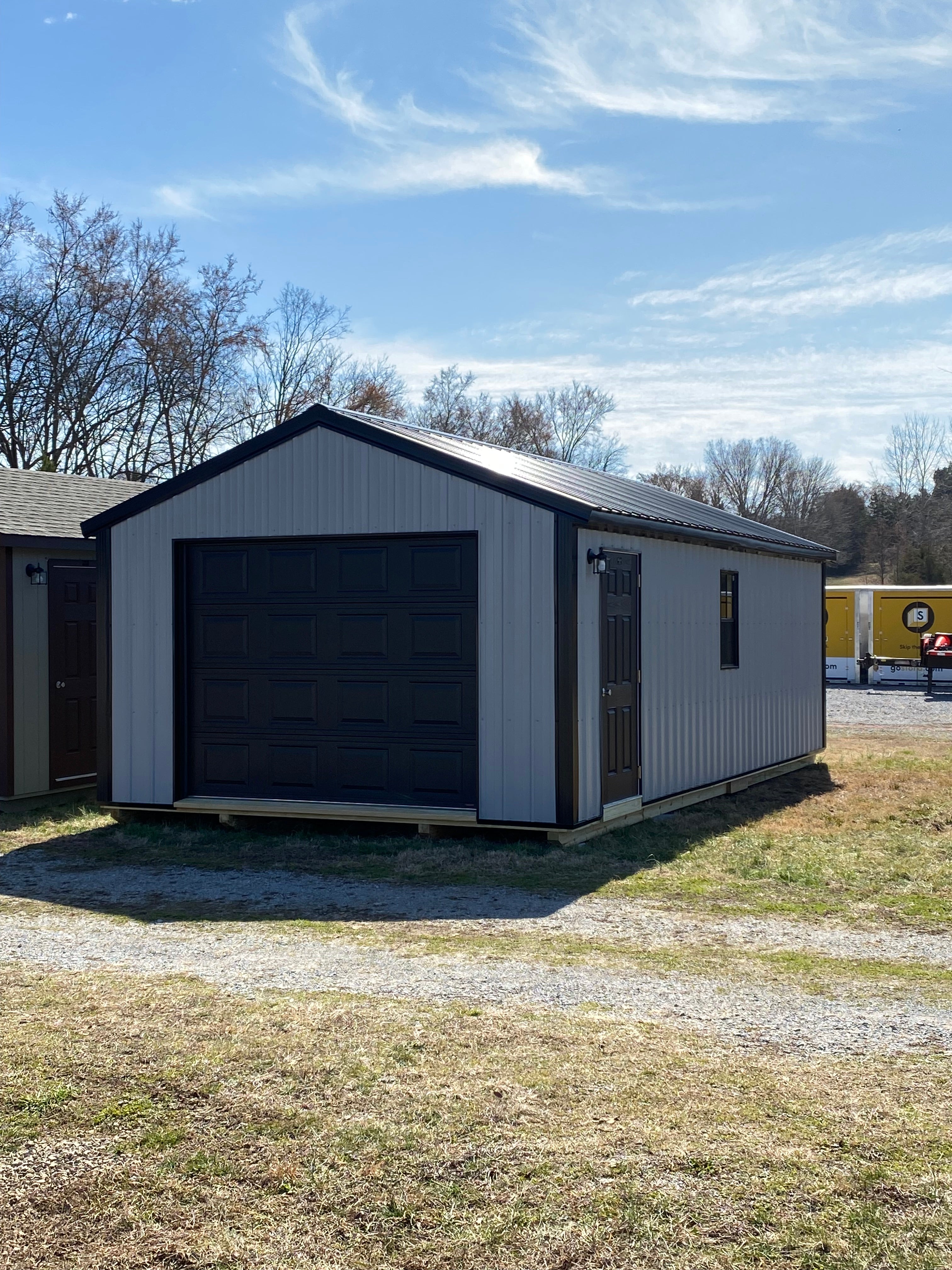 14x28 A-Frame Garage with Metal Siding – AmishCo