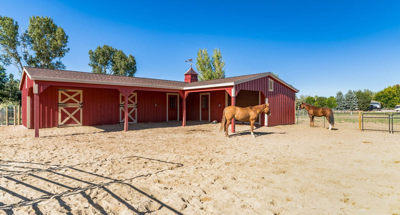 Load image into Gallery viewer, L-Shaped Horse Barn
