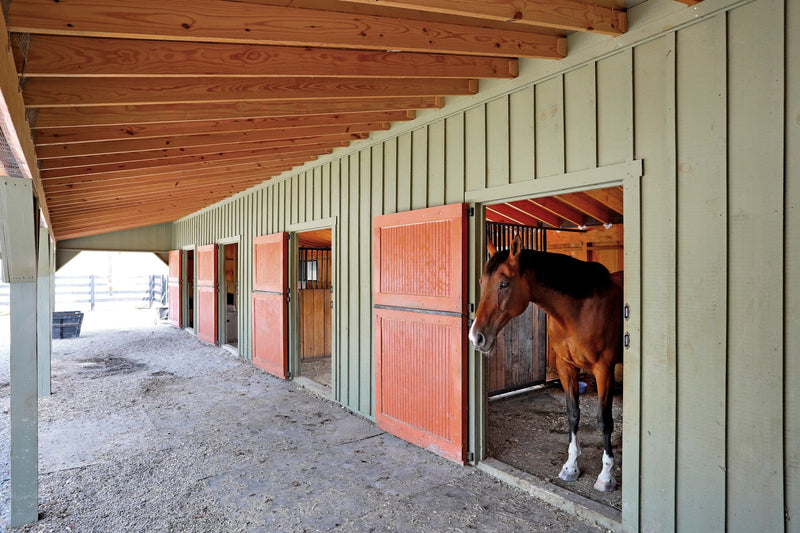 Load image into Gallery viewer, L-Shaped Horse Barn
