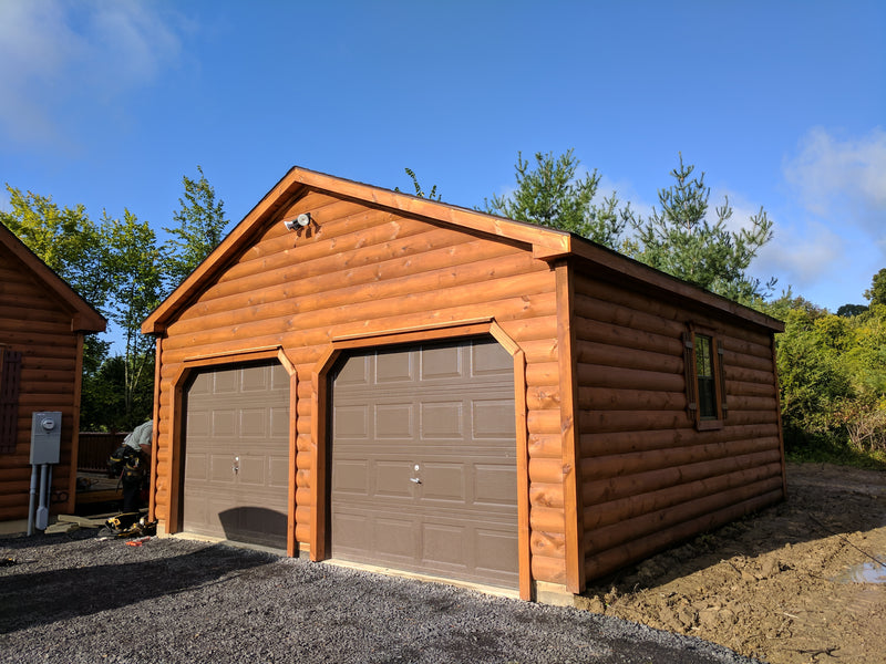 Double R Garage Single Story Double Wide Garage – AmishCo