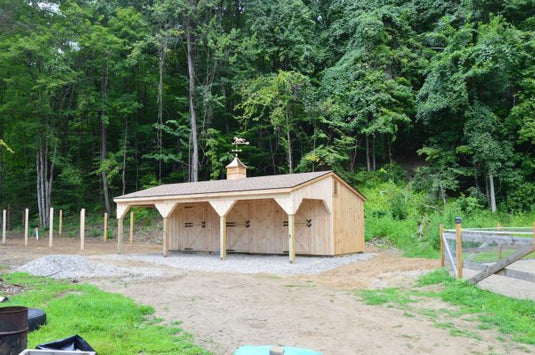 Shed-Row Horse Barn